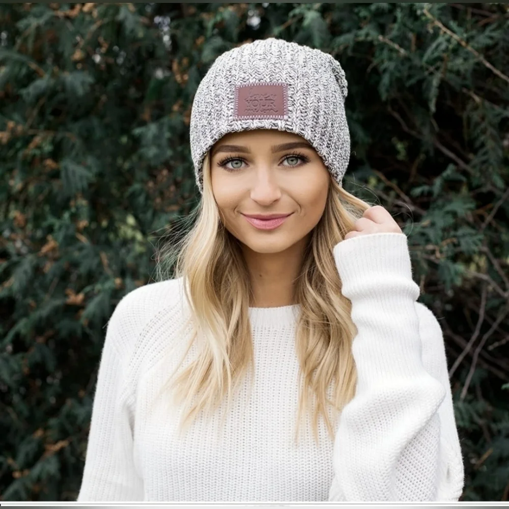 Love Your Melon Navy Speckled Beanie OS